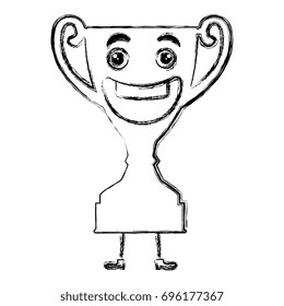 trophy cup kawaii character