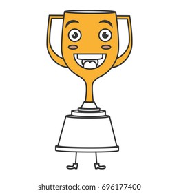 trophy cup kawaii character