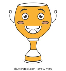 trophy cup kawaii character