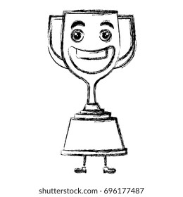 trophy cup kawaii character
