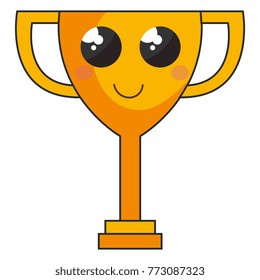 trophy cup kawaii character