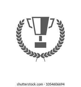 trophy cup with Laurel wreath icon