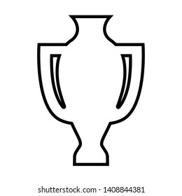 Trophy cup line icon. Cup award or prize for champion or winner. Vector Illustration