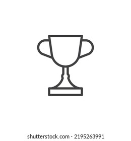 Trophy cup line icon. linear style sign for mobile concept and web design. Award cup outline vector icon. Symbol, logo illustration. Vector graphics