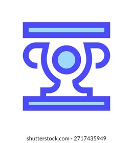 Icono de la línea de la Copa Trofeo, Símbolo de contorno para el reconocimiento del premio, el éxito de la victoria, el logro del ganador, el resultado de la competencia y la gloria del campeonato. Icono de signo de Vector.