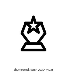 Vector de estilo de icono de línea de copa trofeo para su diseño web