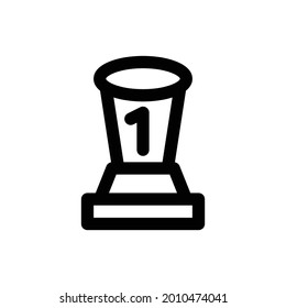 Vector de estilo de icono de línea de copa trofeo para su diseño web