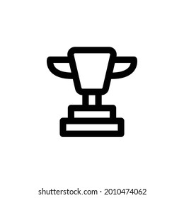 Trophy cup line icon style vector for your web design