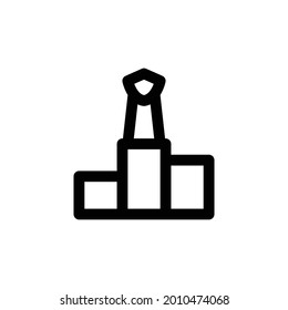 Trophy cup line icon style vector for your web design