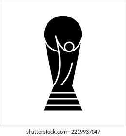 Icono de línea de copa trofeo, Ilustración vectorial sobre fondo blanco. EPS 10