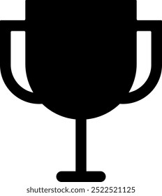 Trophy cup line icon, Vector on white background simple design for all project