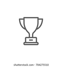 Trophy cup line icon, Vector on white background