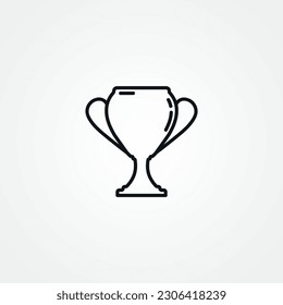 Trophy cup line icon, Trophy cup web linear icon.