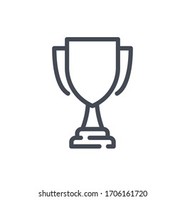 Trophy Cup line icon. Winner Prize vector outline sign.