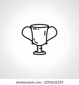 Trophy cup line icon. winner trophy cup outline icon
