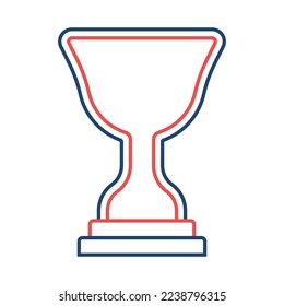 Icono universal de la línea de trofeo ui ux.