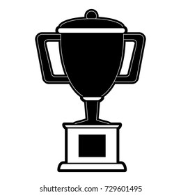 trophy cup on podium first place icon image 