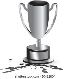 Trophäe Tasse auf plattiertem Boden