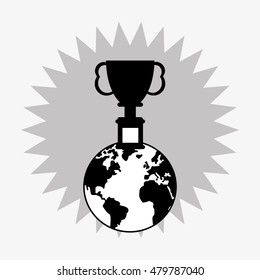 trophy cup on top of the world icon 