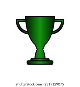 Trophy cup on white background.