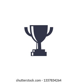 trophy cup, prize icon on white
