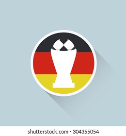 trophy cup silhouette design in vector format