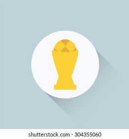 trophy cup silhouette design in vector format