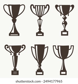 trophy cup silhouette. trophy cup. trophy cup flat icon