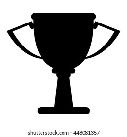 trophy cup silhouette icon