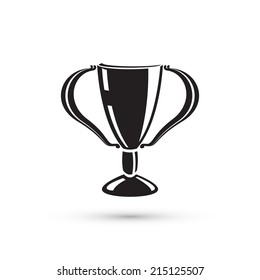 Trophy cup silhouette. Vector illustration