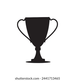 Trophy Cup Silhouette. Trophy Cup vector illustration.