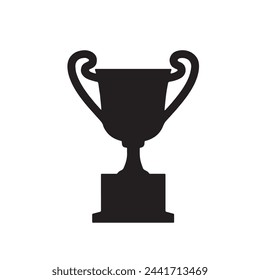 Trophy Cup Silhouette. Trophy Cup vector illustration.