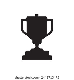 Trophy Cup Silhouette. Trophy Cup vector illustration.