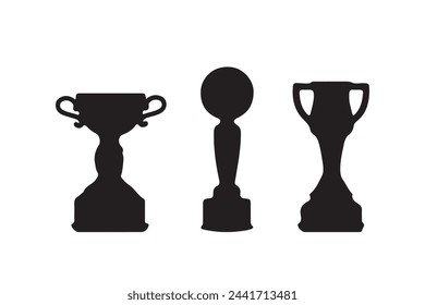 Silueta de copa de trofeo. Ilustración vectorial de Copa de Trofeos.