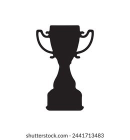 Trophy Cup Silhouette. Trophy Cup vector illustration.