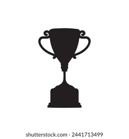 Trophy Cup Silhouette. Trophy Cup vector illustration.