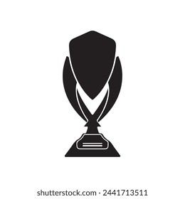 Trophy Cup Silhouette. Trophy Cup vector illustration.