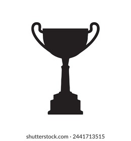 Trophy Cup Silhouette. Trophy Cup vector illustration.