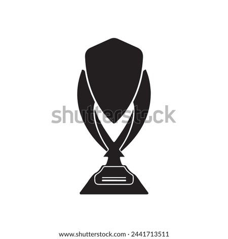 Trophy Cup Silhouette. Trophy Cup vector illustration.