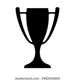 Trophy cup silhouette. Vector image