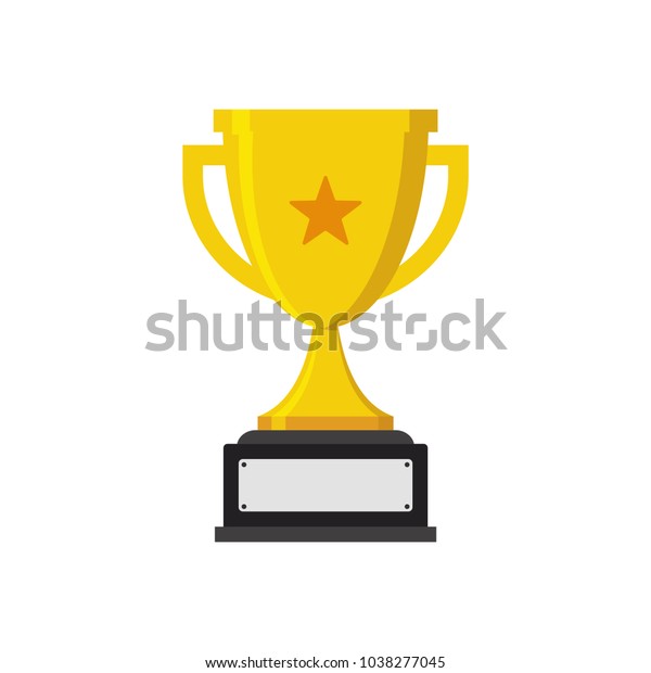 Immagine Vettoriale Stock 1038277045 A Tema Coppa Trofeo Stella Con Manici E Royalty Free