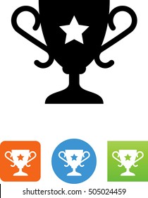 Trophy Cup With Star Icon. 