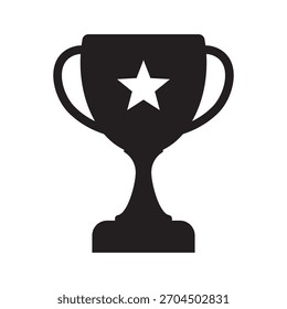 Copa Trofeo con Icono de Estrella – Símbolo de Premio Ganador, Logro y Emblema de Éxito.