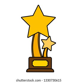 Trophy cup star shaped symbol