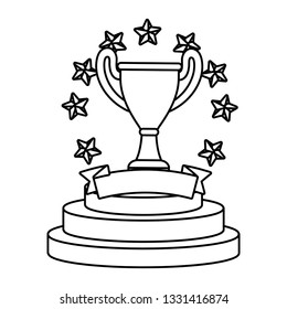 Trophy cup with stars