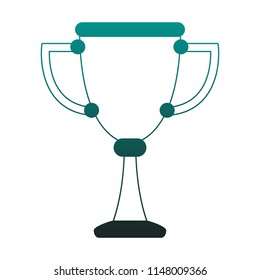 Trophy cup symbol blue lines