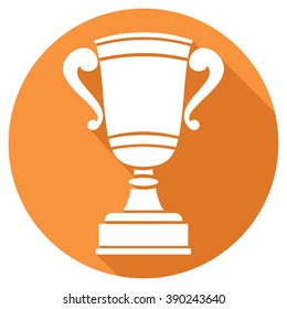 trophy cup symbol flat icon