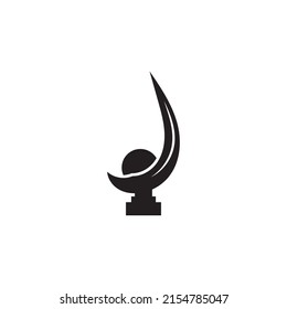 Trophy Cup Vector flat icon Illustration design