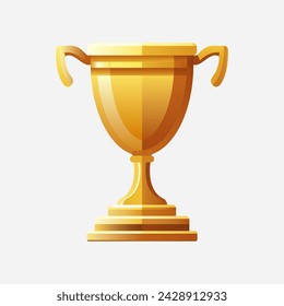 Trophy Cup vector flat icon on white background