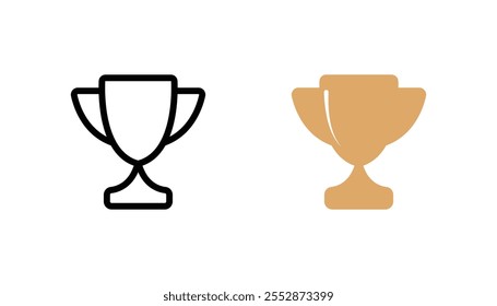 Trophy Cup Vector Flat Icon: Celebrating Achievement, Success, and Excellence with a Sleek and Modern Design.